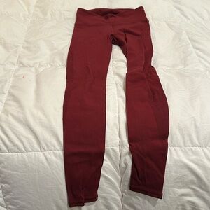 Lululemon leggings size 6 maroon